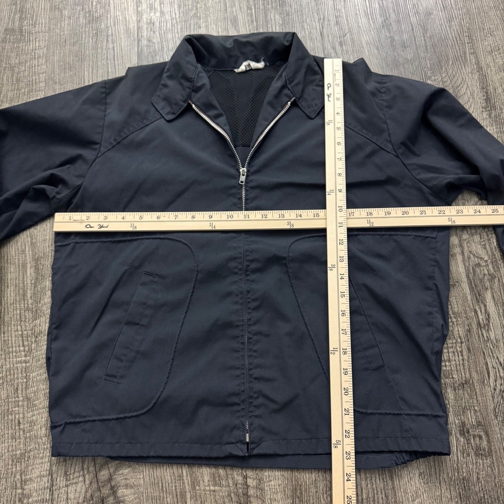 Vintage Combed Cotton Dacron Workwear Jacket 60s 70s Bomber Harrington Blue 42 - Picture 3 of 9